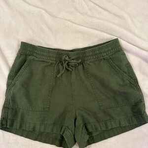 J Crew linen/viscose Olive Green Women's Casual Shorts